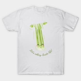 Let's Celery-brate Life Cute Watercolor Celery T-Shirt